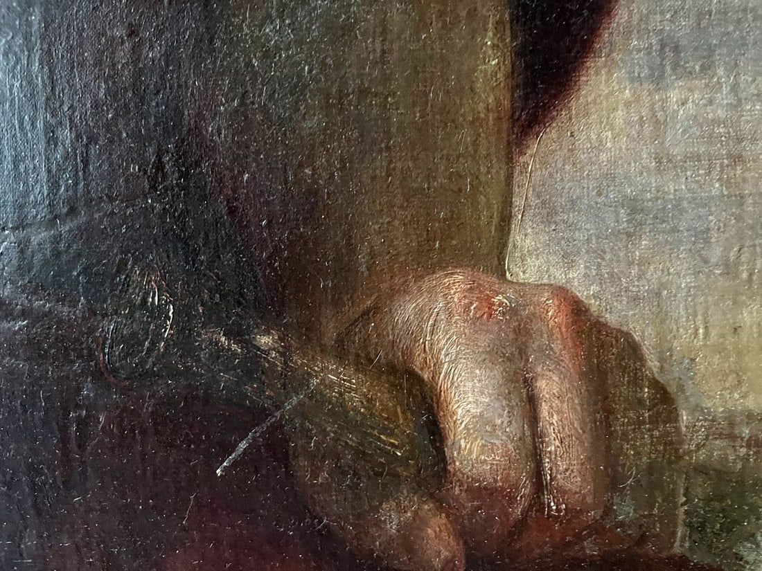 Oil painting Muse of poetry European artist - 8