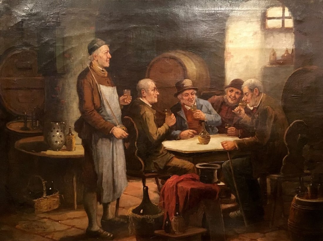 Oil painting Friends portrait Joseph-Sebastien Constantin (1 of 11)