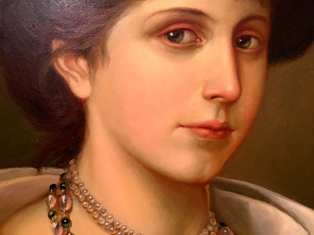 Oil painting Portrait of a Victorian Girl - 4