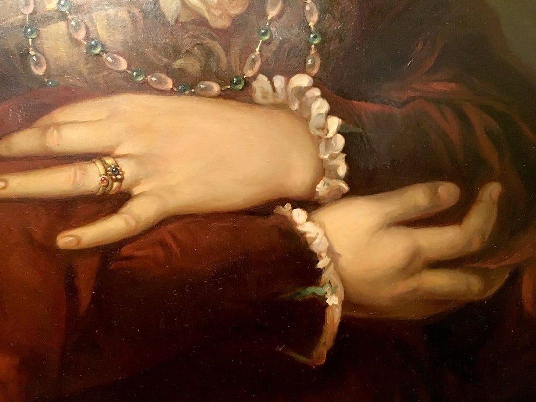 Oil painting Portrait of a Victorian Girl - 8