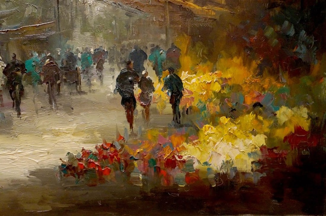 Oil painting By market Evert Collier - 5