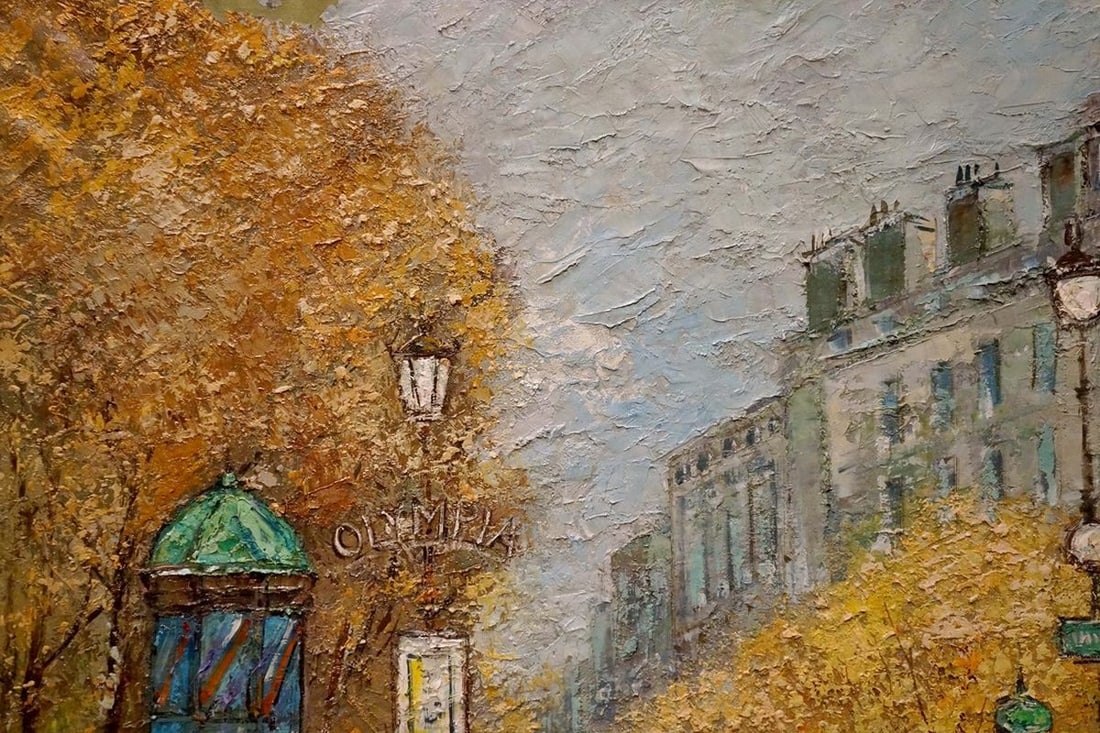 Oil painting Streets of Paris Walter Prescher Van Ed - 3