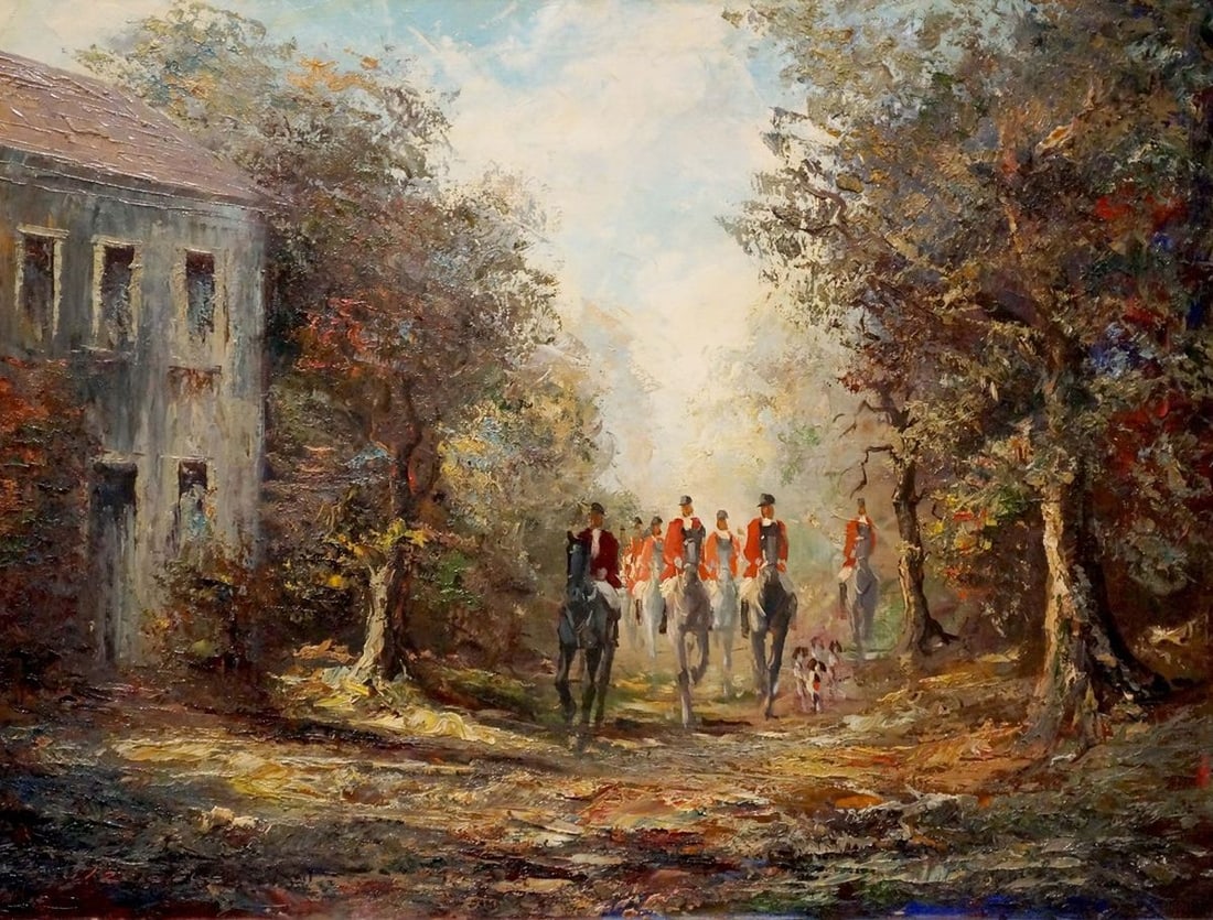 Oil painting Soldiers on the road Lutz (1 of 8)