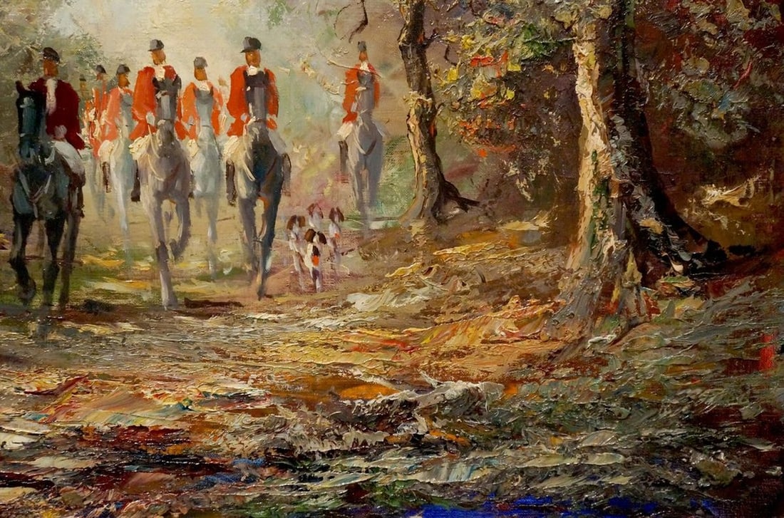 Oil painting Soldiers on the road Lutz - 5