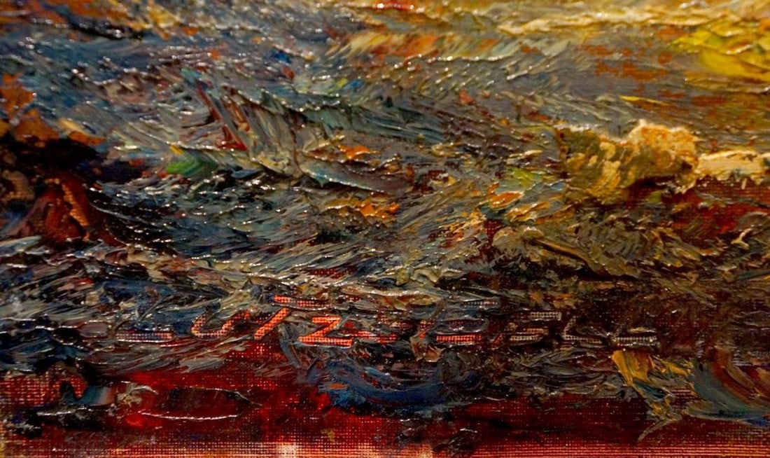 Oil painting Soldiers on the road Lutz - 6