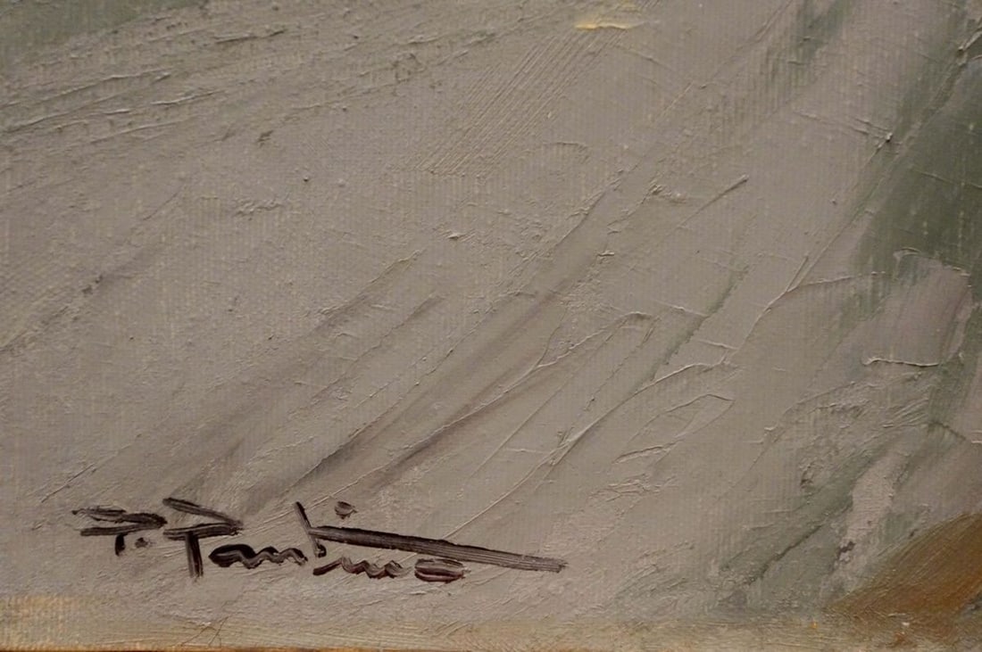 Oil painting Rainy weather Pietro Pantino - 6