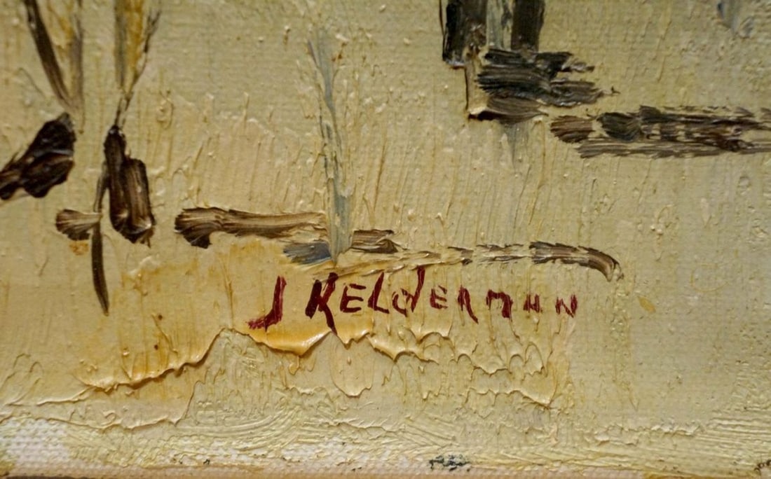 Oil painting On the streets of the city Jan Kelderman - 6