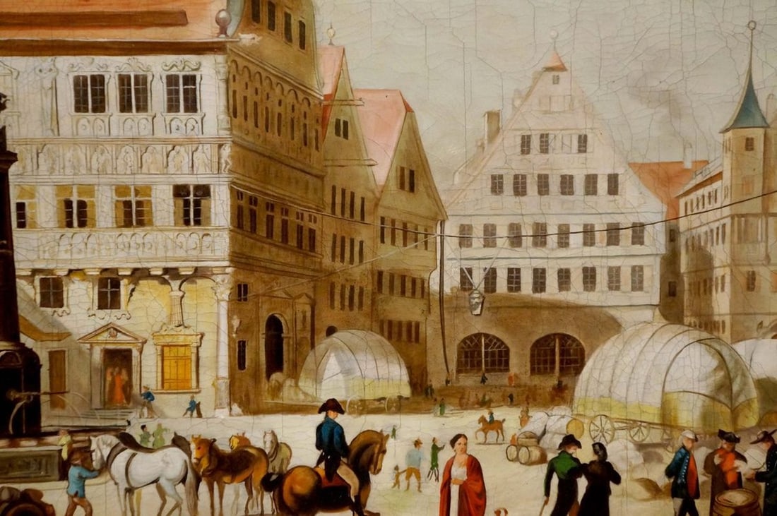Painting City center landscape - 6