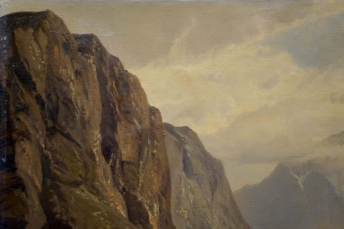Oil painting Walk along the coast Louis Bohm - 3