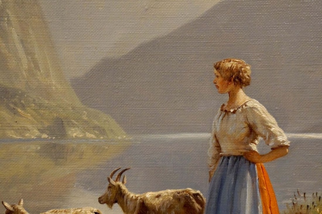 Oil painting Walk along the coast Louis Bohm - 6