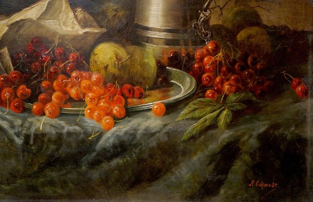 Oil painting Cherry on the table R. Eckart - 5