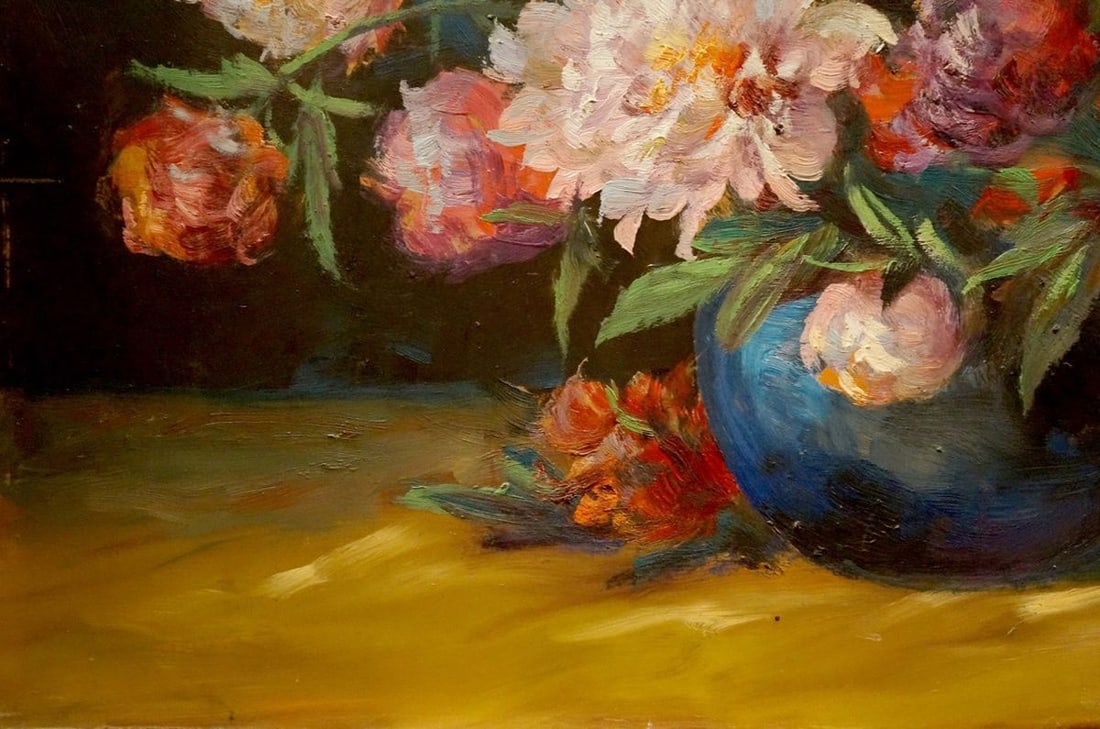 Oil painting Bouquet of flowers Charles Wittmann - 2