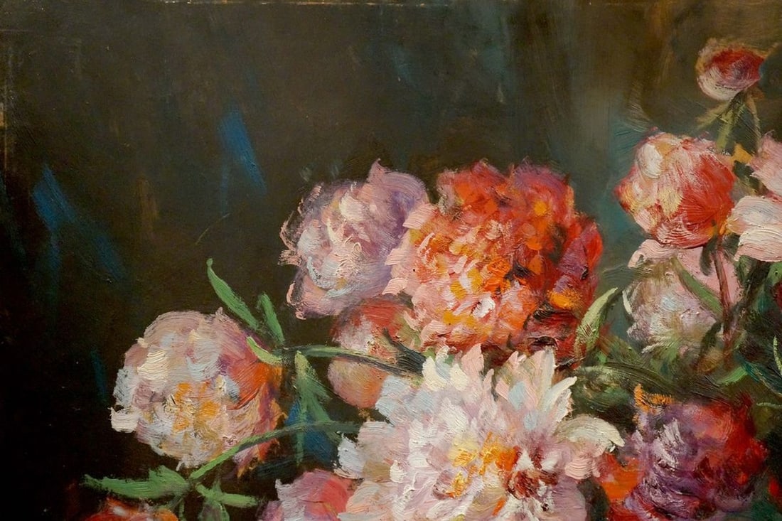 Oil painting Bouquet of flowers Charles Wittmann - 3