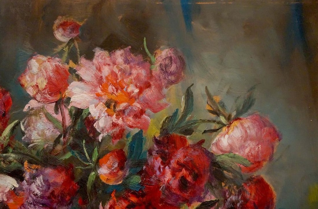 Oil painting Bouquet of flowers Charles Wittmann - 4
