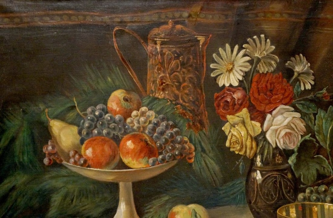Oil painting The table is set N. Perlberg - 3
