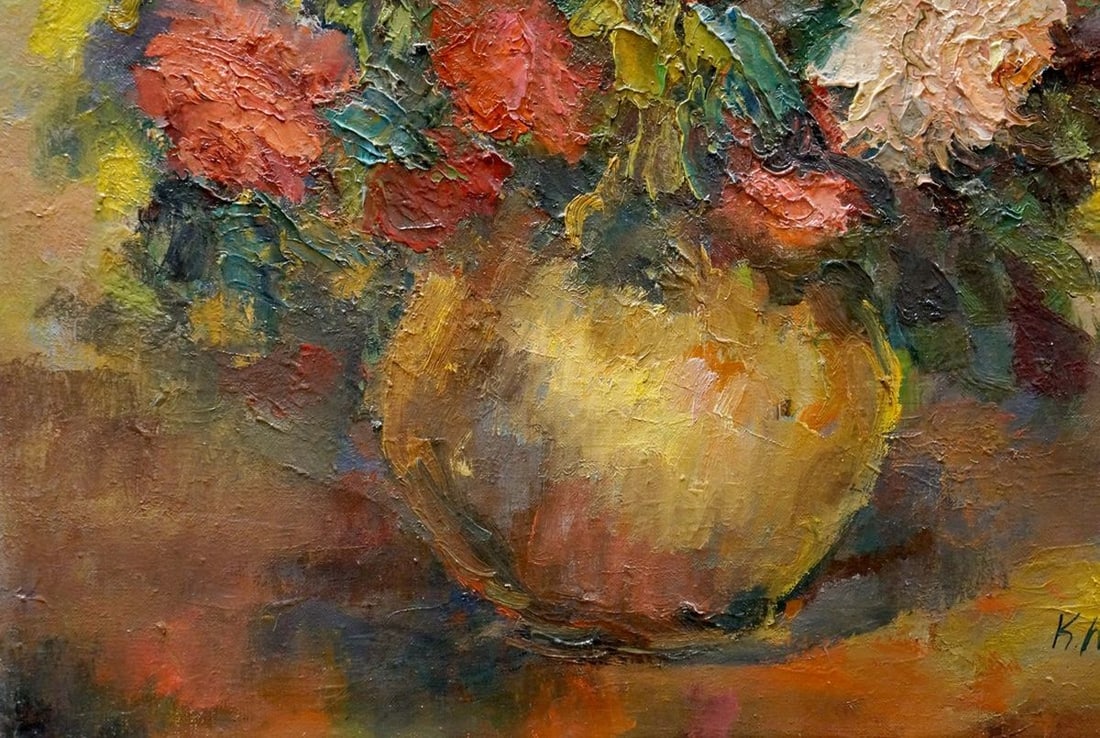 Oil painting Flowers K. Wasilewska - 2