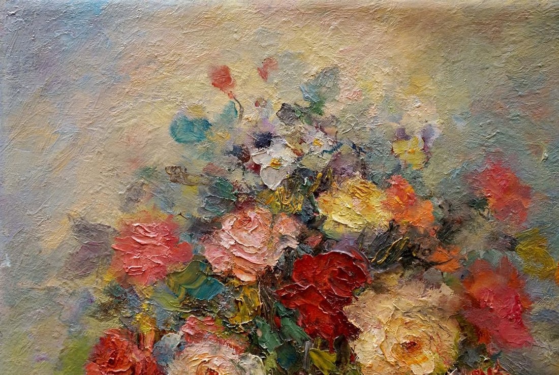 Oil painting Flowers K. Wasilewska - 3