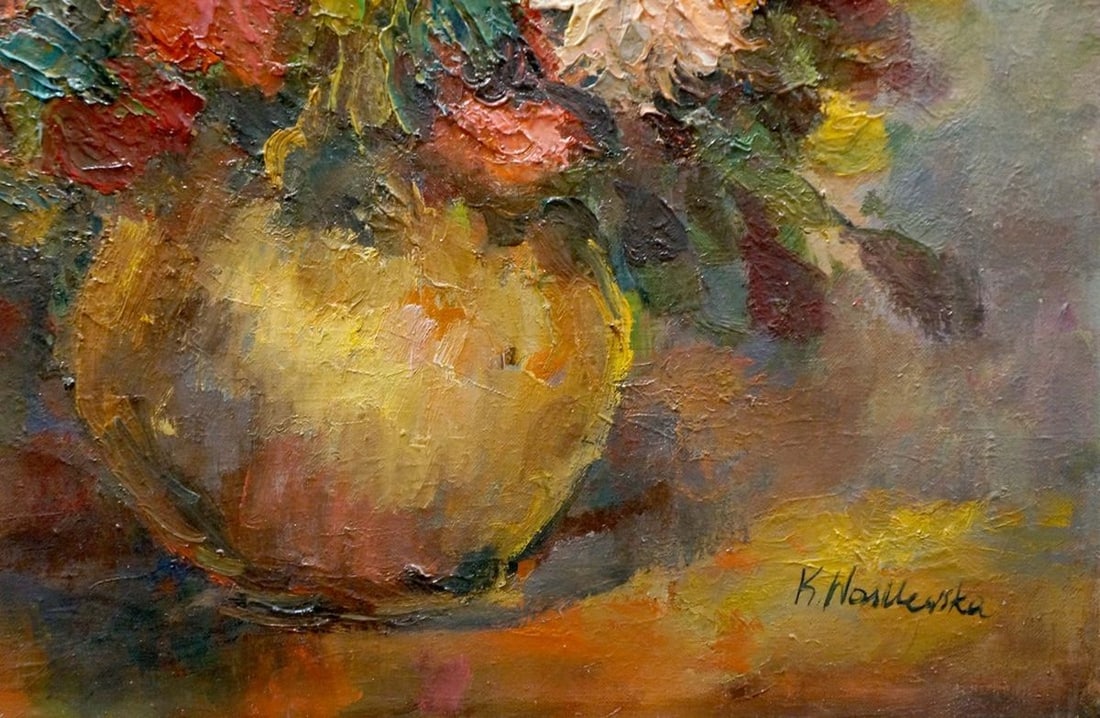 Oil painting Flowers K. Wasilewska - 5