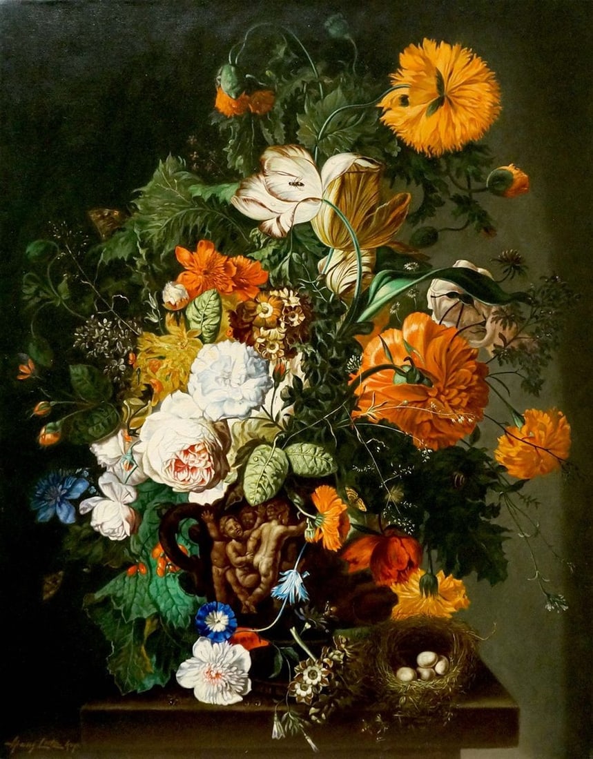 Oil painting Bouquet of flowers (1 of 8)