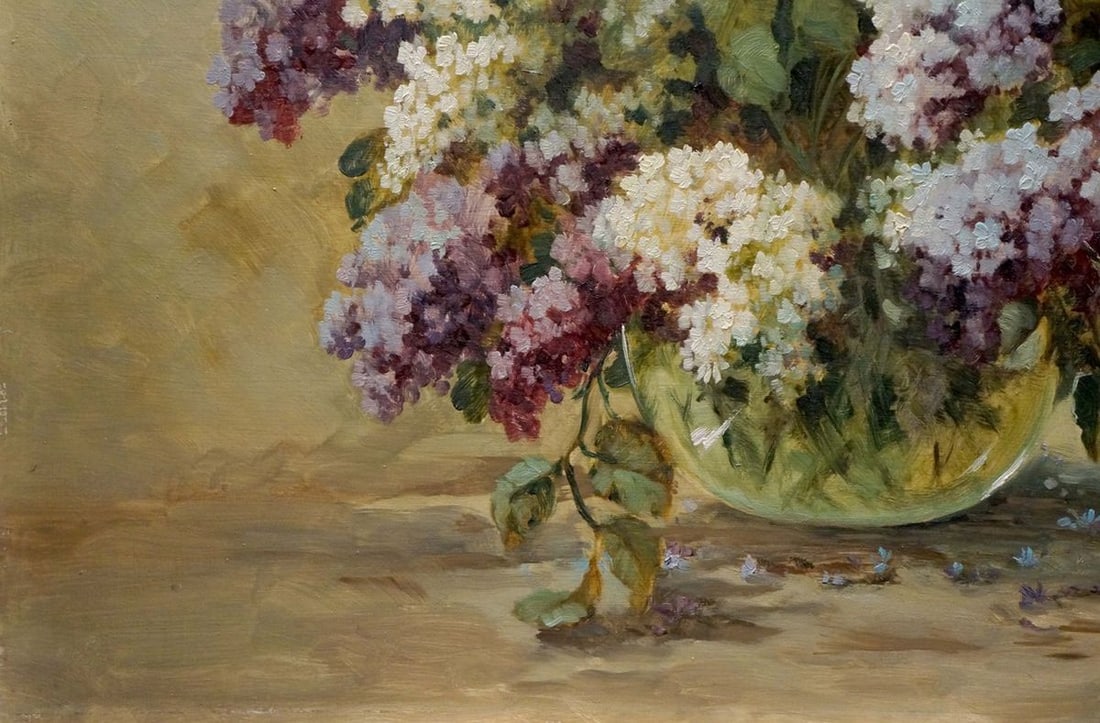 Oil painting Lilac bouquet Hilberr - 2