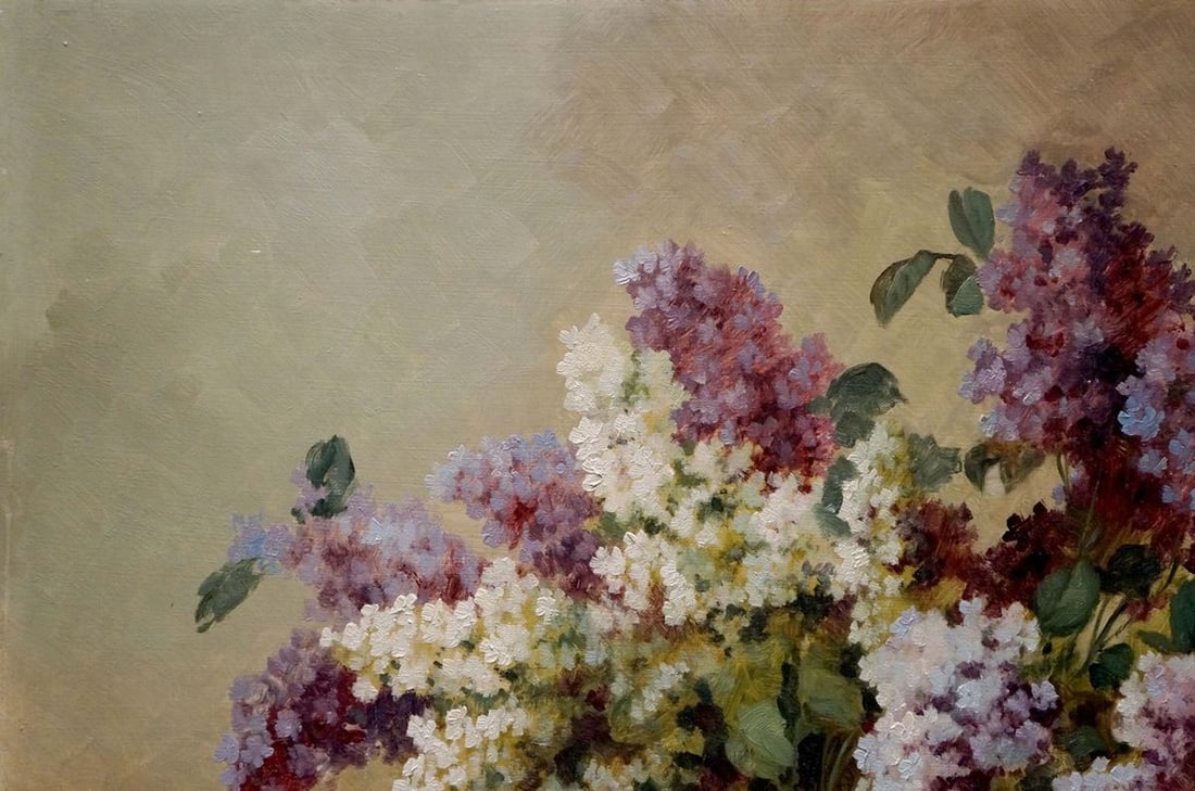 Oil painting Lilac bouquet Hilberr - 3
