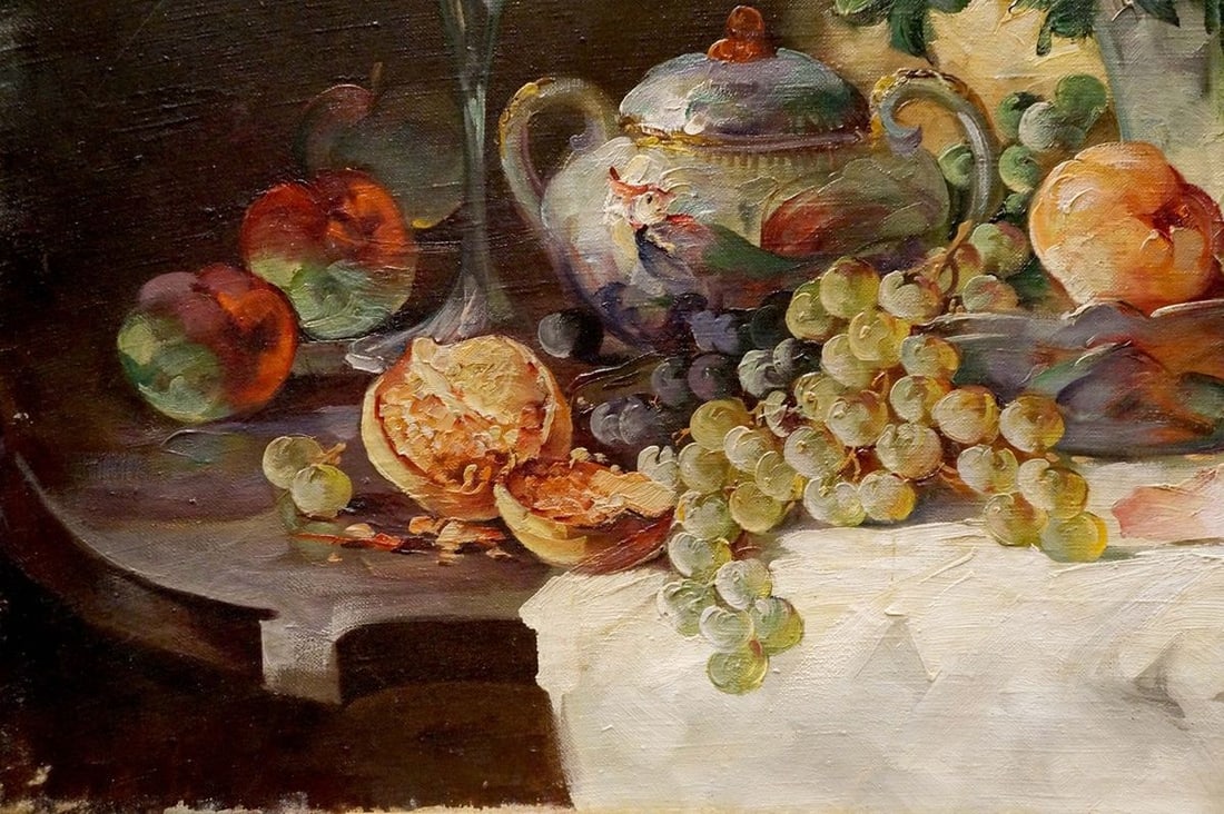 Oil painting Still life with fruit Arnaldo Casella Tamburini - 2
