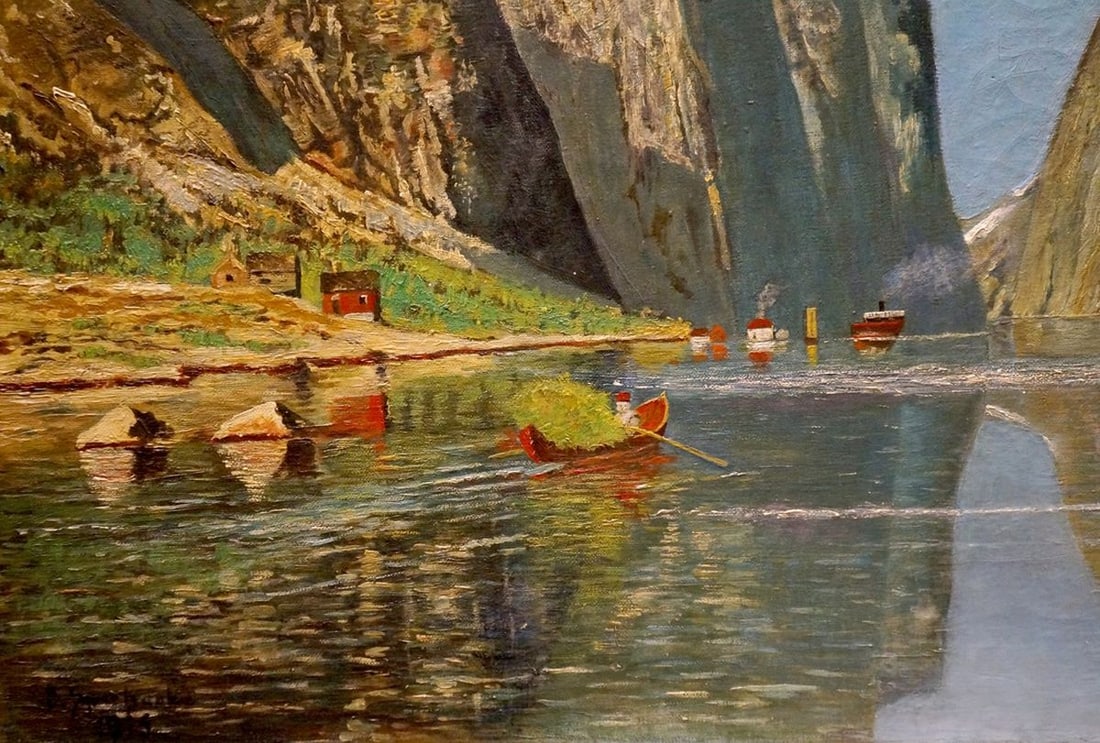 Oil painting Mountain landscape - 2