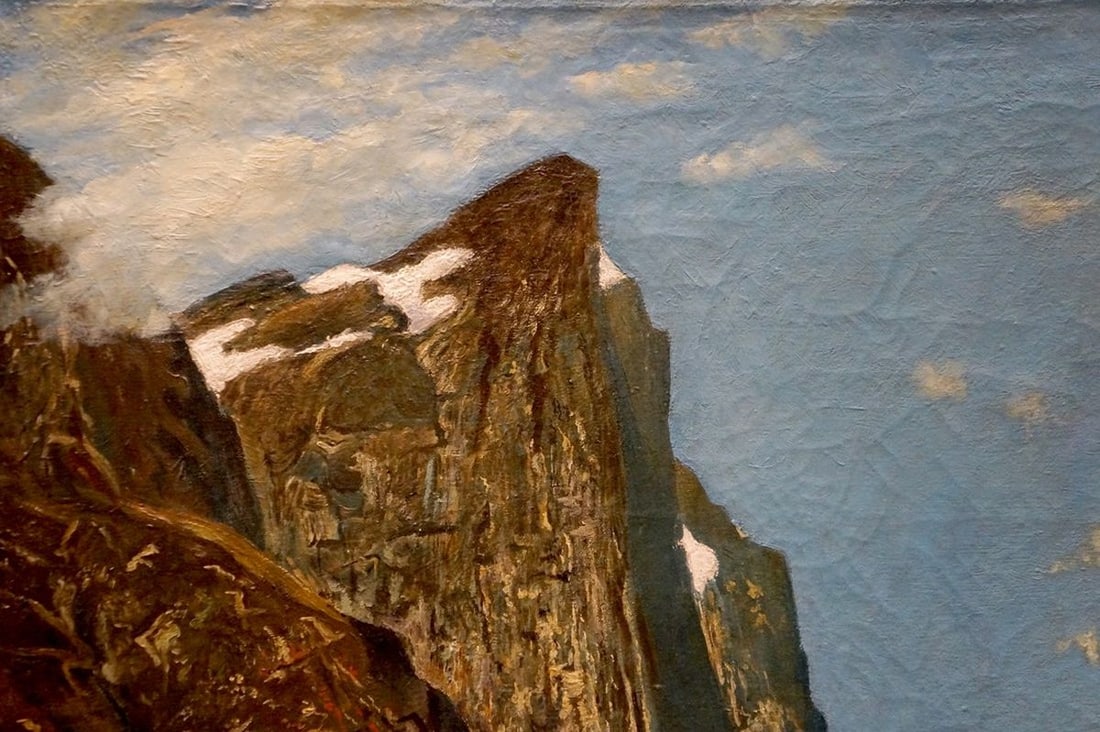 Oil painting Mountain landscape - 3
