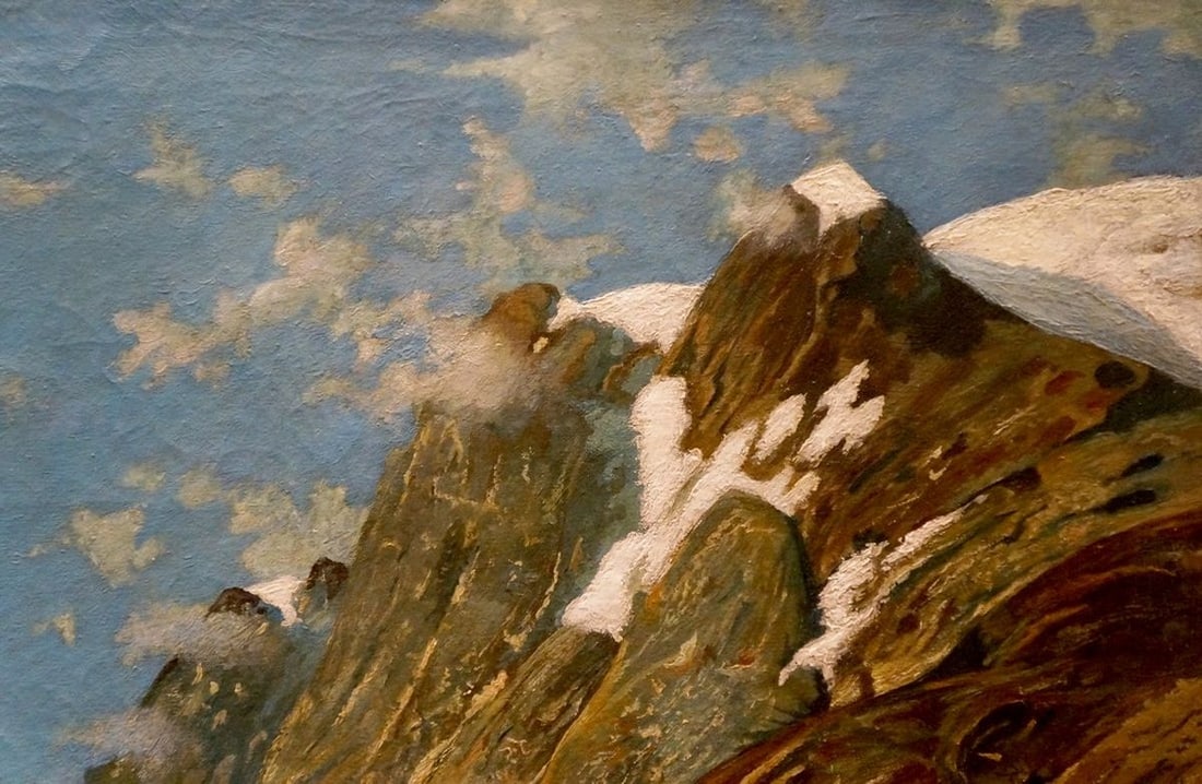 Oil painting Mountain landscape - 4