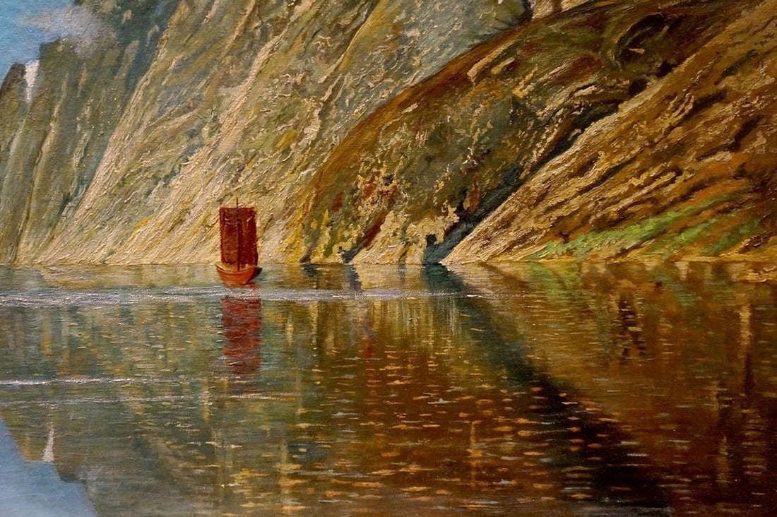 Oil painting Mountain landscape - 5