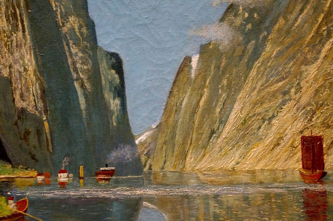Oil painting Mountain landscape - 6