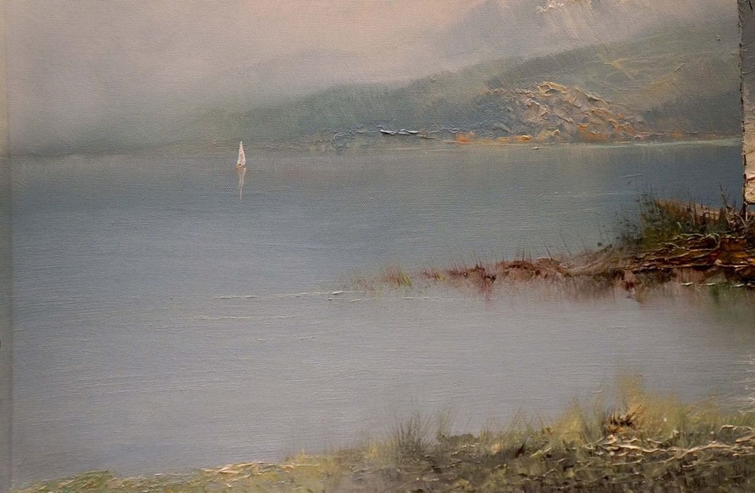 Oil painting Shore landscape H. Schumacher - 2