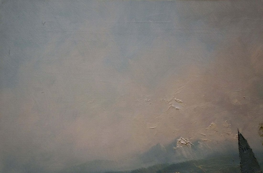 Oil painting Shore landscape H. Schumacher - 3
