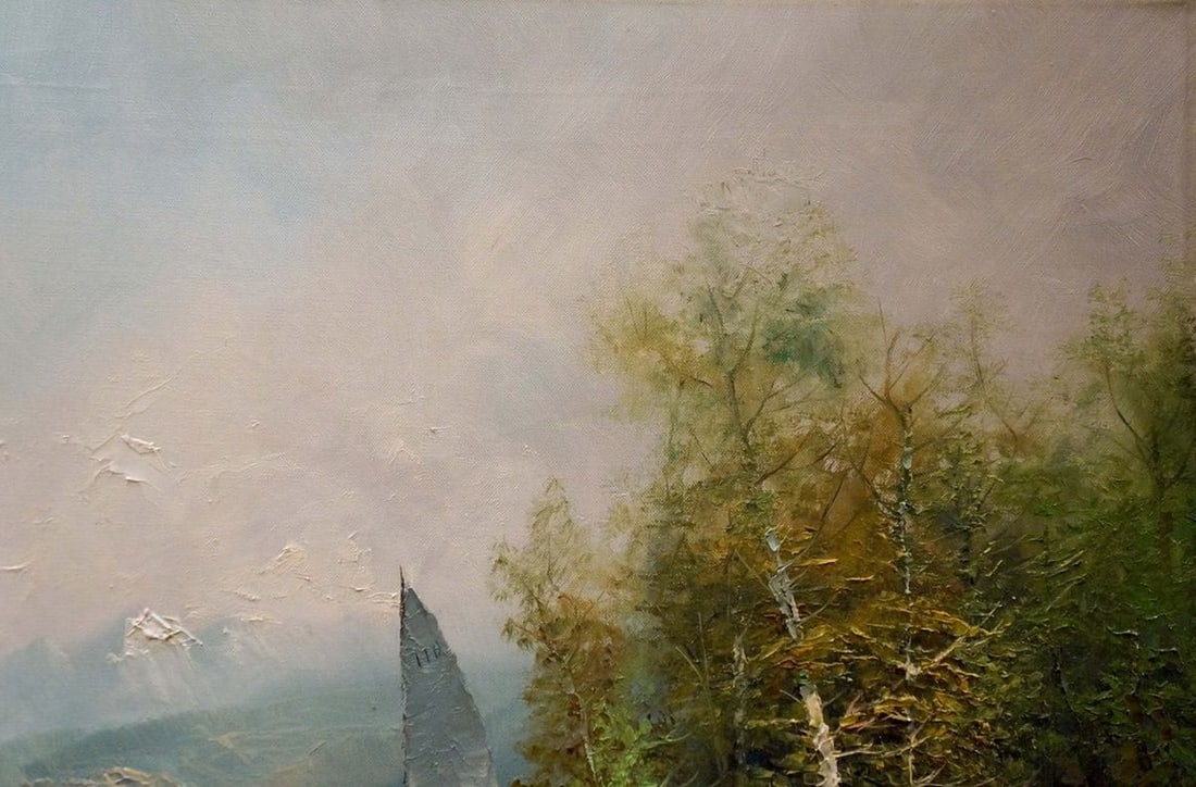 Oil painting Shore landscape H. Schumacher - 4