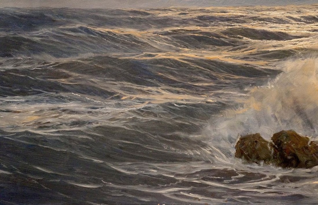 Oil painting Sea breeze Freyberg Edgar - 2