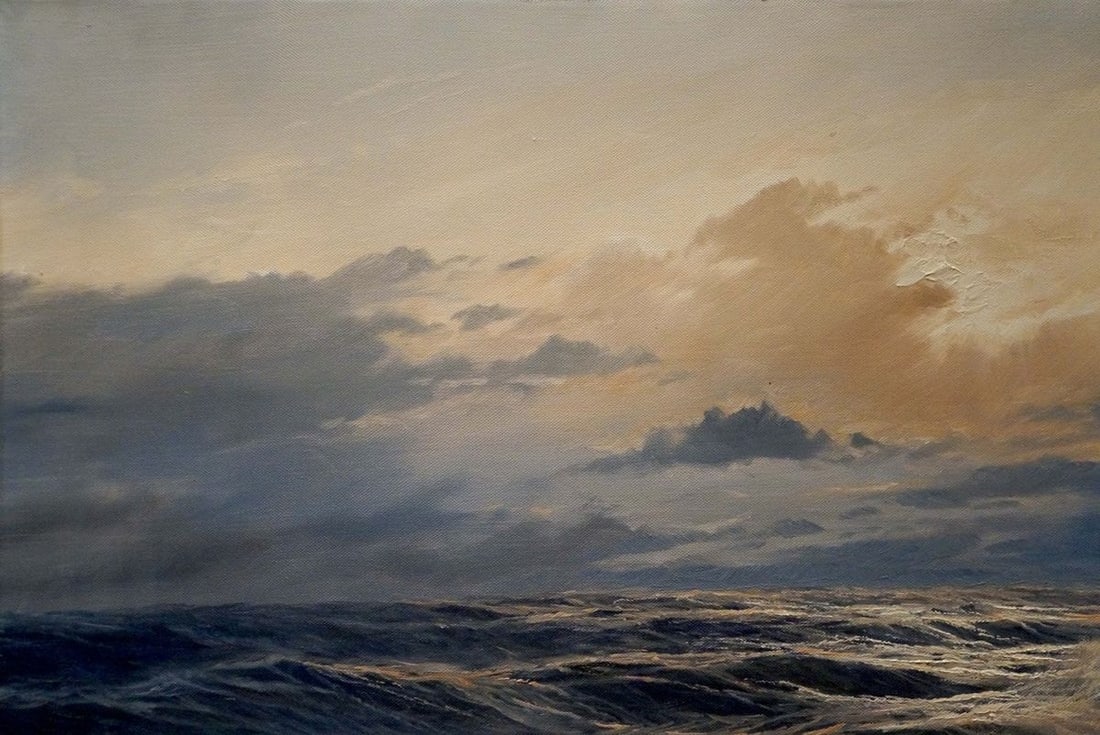 Oil painting Sea breeze Freyberg Edgar - 3