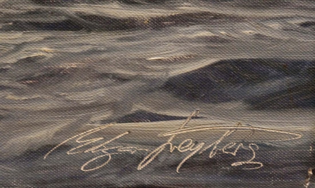 Oil painting Sea breeze Freyberg Edgar - 6