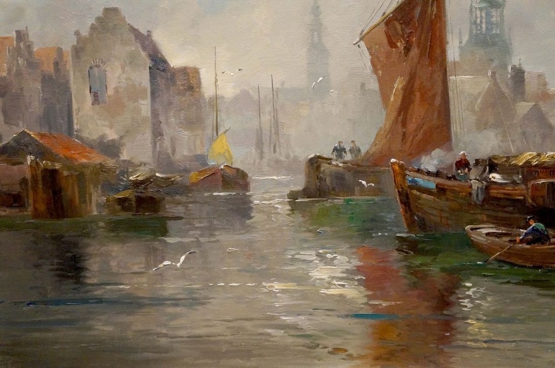 Oil painting Amsterdam V. Jensen - 2