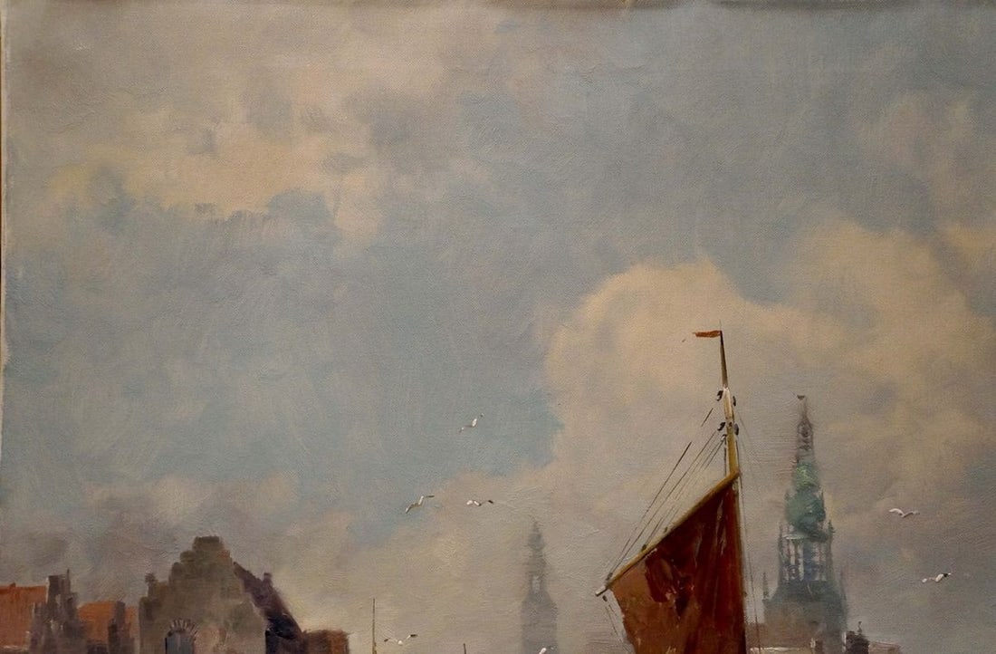 Oil painting Amsterdam V. Jensen - 3