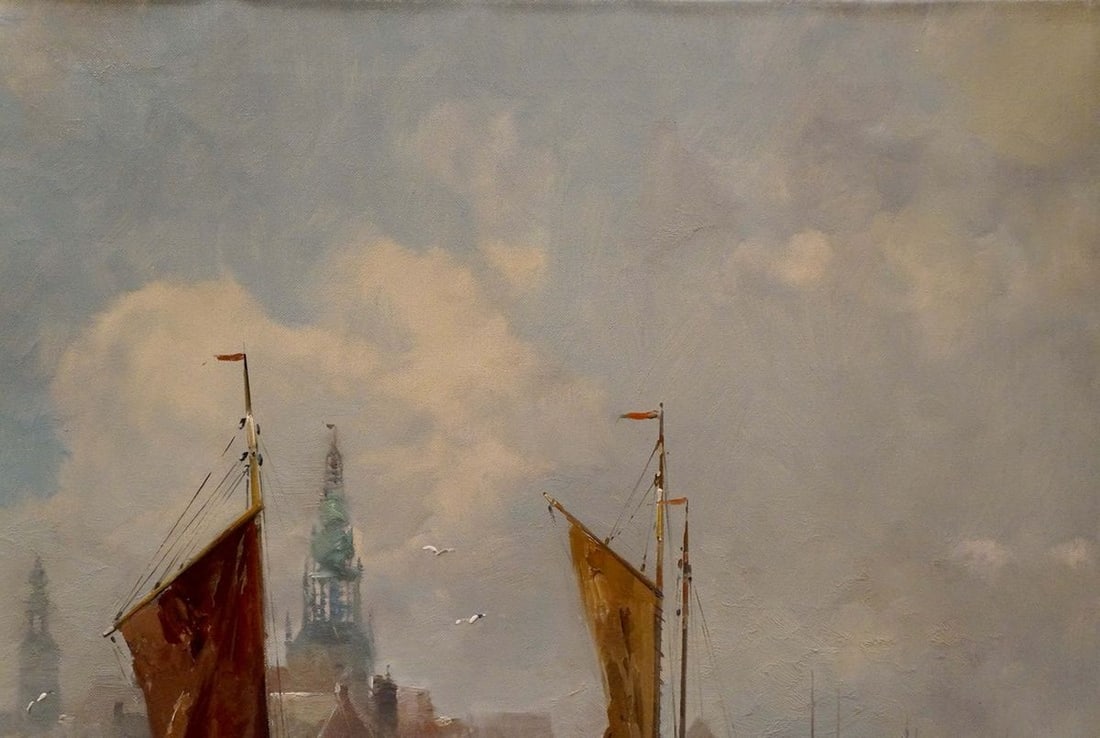 Oil painting Amsterdam V. Jensen - 4