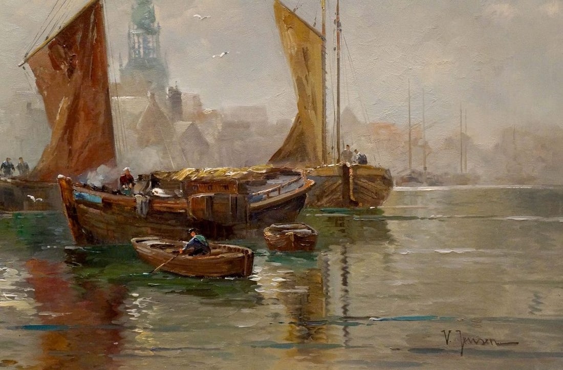 Oil painting Amsterdam V. Jensen - 5