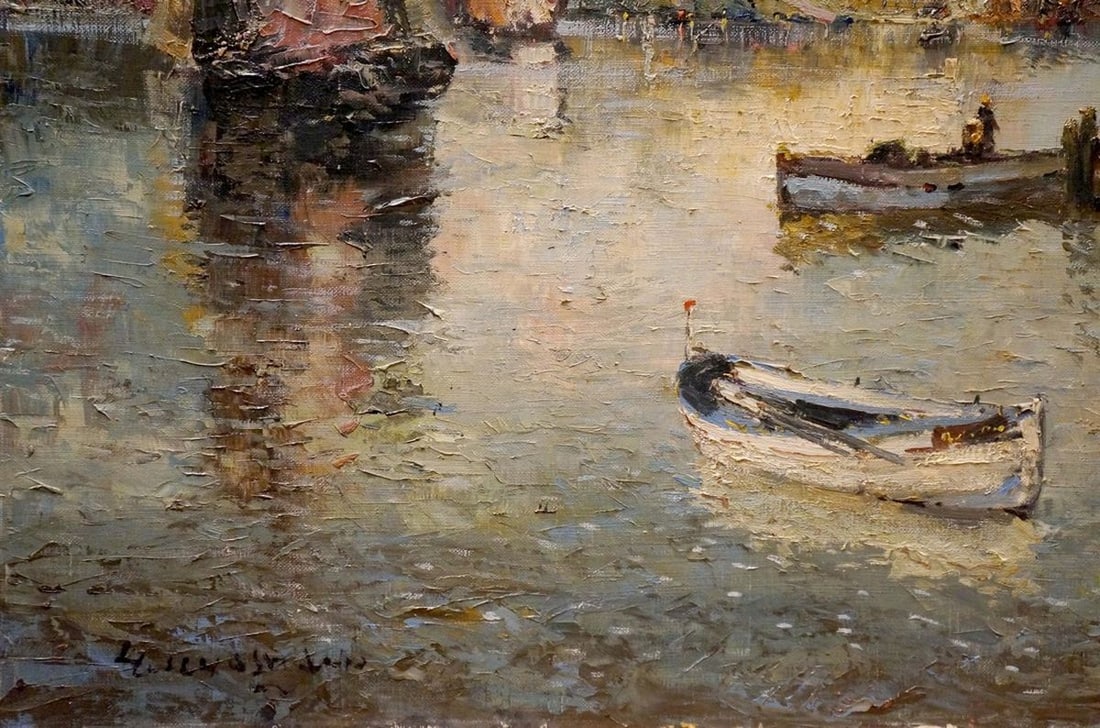 Oil painting Arrival in the city Hochstein A. - 2