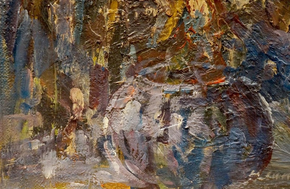 Oil painting Sunflowers Hans Long - 2