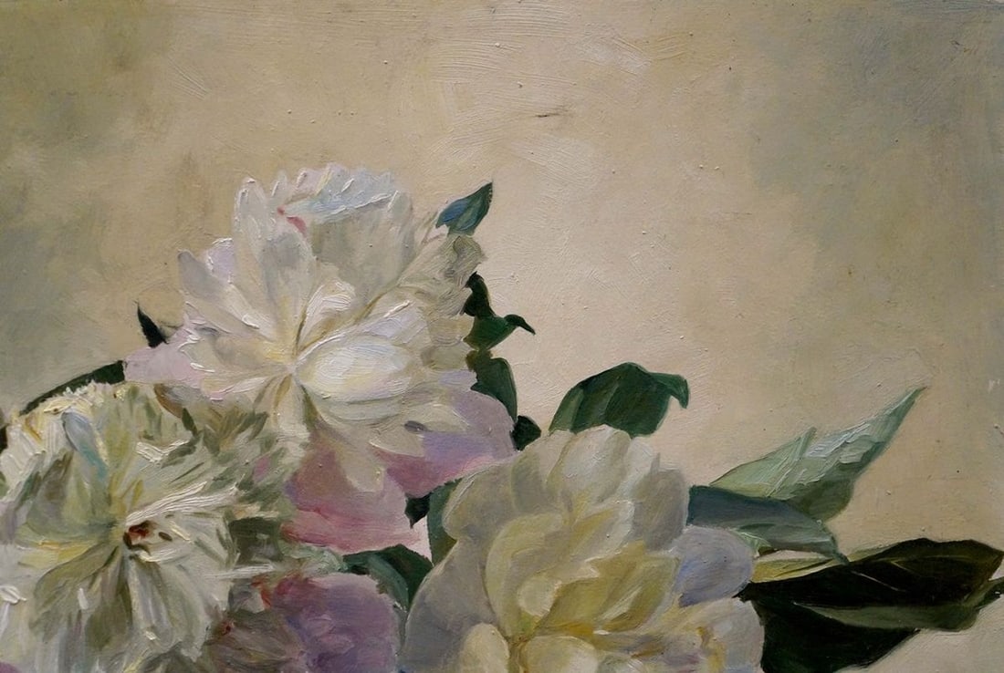 Oil painting Flowers P. Greinger - 4