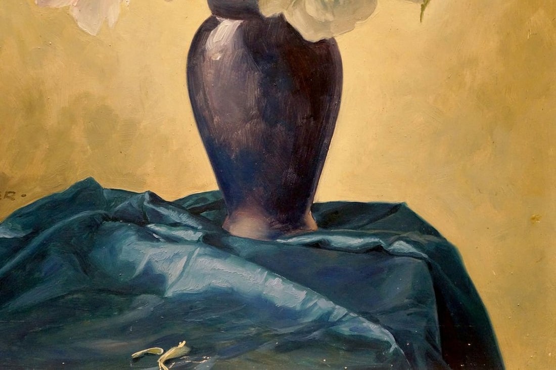 Oil painting Flowers P. Greinger - 5