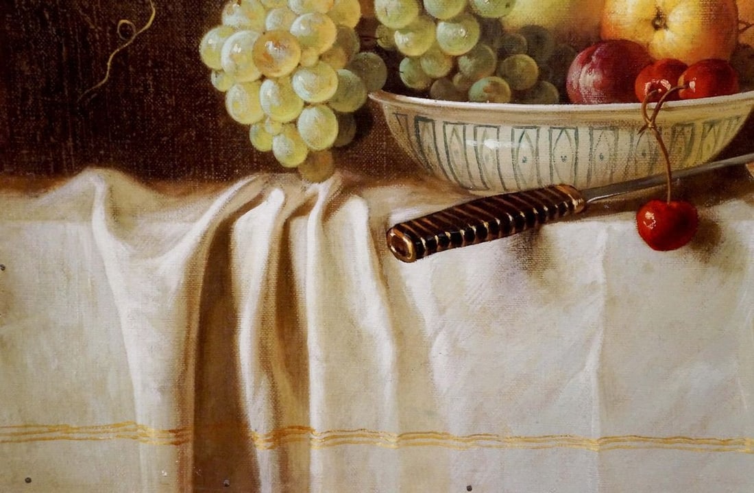 Oil painting Sweet table - 2