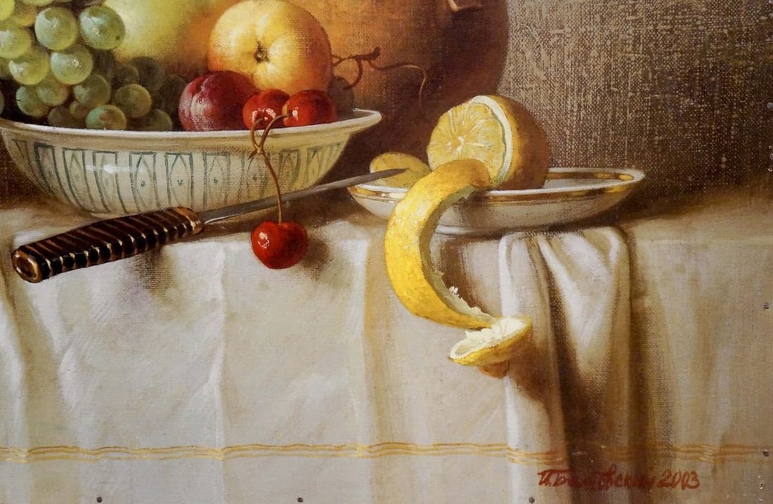 Oil painting Sweet table - 5