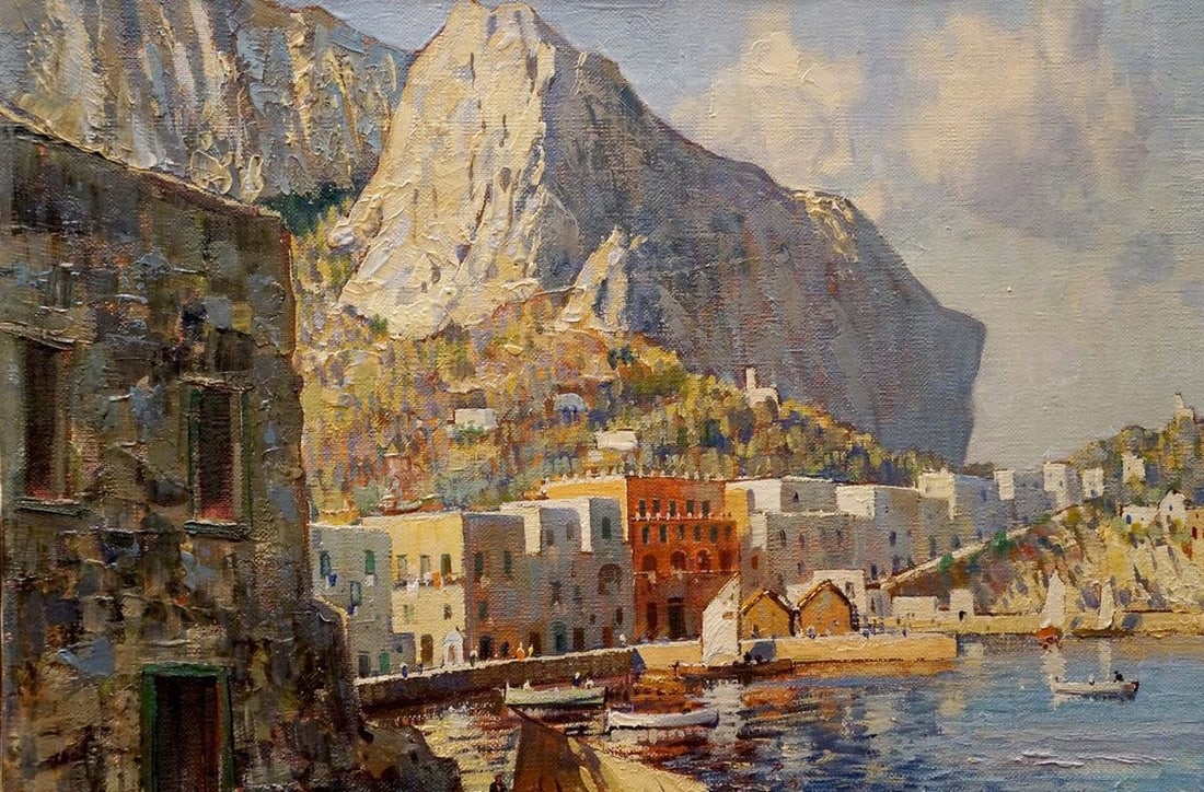 Oil painting Ischia maybe Felice Giordano - 3