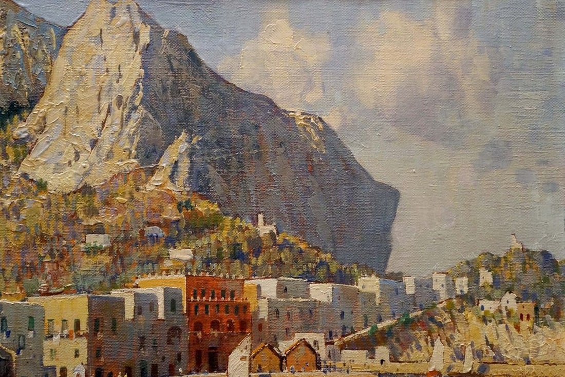 Oil painting Ischia maybe Felice Giordano - 4
