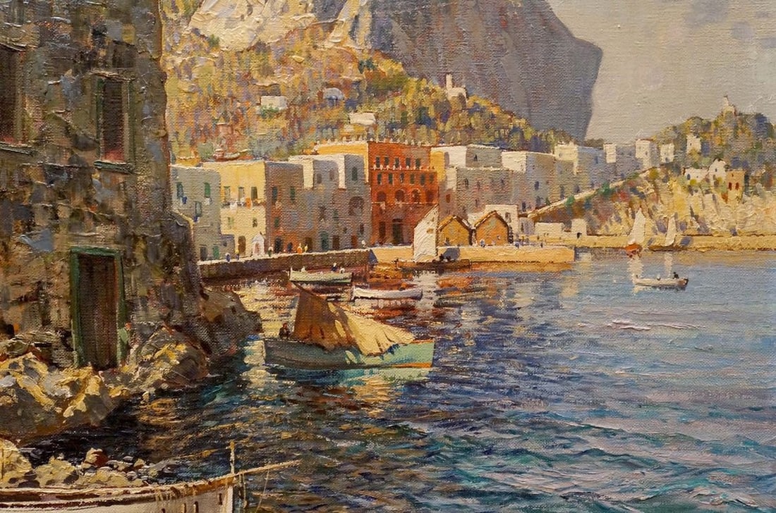 Oil painting Ischia maybe Felice Giordano - 6